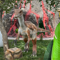 Modèles de dinosaures animatroniques réalistes pour intérieur, en métal, taille et couleur personnalisables, pour aire de jeux publique, parc d'attractions, centre commercial