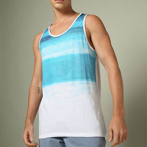 Haute qualité hommes Gym débardeur Slim Fit décontracté Fitness porter respirant grande taille Singlet pour la musculation bas quantité minimale de commande - Product Image 1