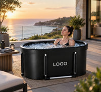 Baignoire Gonflable Portable Pliable Rectangulaire pour Adultes, Bain de Relaxation à Domicile, Baignoire Épaisse Autoportante