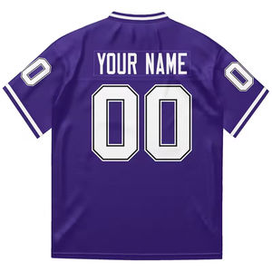 Camiseta de Fútbol Americano Personalizada con Logotipo para Adultos, 100% Poliéster, Alta Calidad, Transpirable, Manga Corta, Tallas Grandes, Camisetas Estampadas - Product Image 4