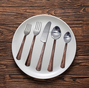 Attractive Luxury Modern Stainless Steel Cutlery <b>Set</b> Copper Plated Handle Silver Plated Home Wedding Tabletop <b>Flatware</b> <b>Sets</b> - Product Image 1