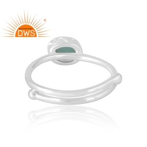 Anillo de piedras preciosas de amazonita Natural de Plata de Ley 925 más vendido, joyería de diseño personalizado para mujer, regalo para ella - Product Image 2