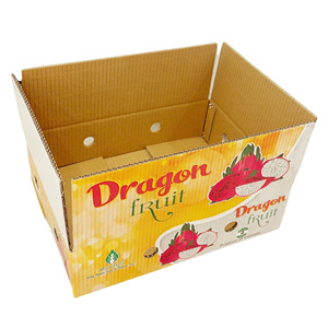 Caja de cartón de papel corrugado con etiquetas personalizadas reciclables ecológicas de lujo al por mayor para Harina de alimentación de fruta de dragón fresca - Product Image 4