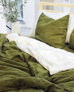 Housse de couette en lin pur personnalisable en mousse Techniques lavées solides pour King Queen Sizes pour la maison mariage hôtel hôpital utilisation - Product Image 6