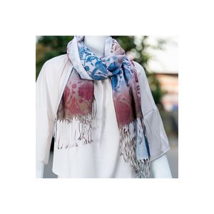Bufanda y Chal Tradicional de Algodón para Mujer, Estampado Digital en Color Dorado, Talla Única - Product Image 1