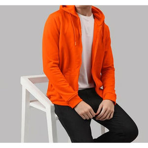 เสื้อมีฮู้ดมีซิปสำหรับผู้ชายผ้าฝ้าย100เปอร์เซ็นต์แบบบางระบายอากาศได้ดีดีไซน์สมบูรณ์แบบสำหรับยิมกิจกรรมกลางแจ้งน้ำหนักเบาสไตล์ไม่ซ้ำใคร - Product Image 4