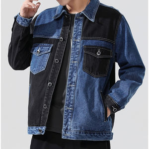 2025 nueva llegada personalizada Hip Hop elegante chaqueta vaquera para hombres mujeres único estilo Patchwork soporte al por mayor personalizado Jean - Product Image 1