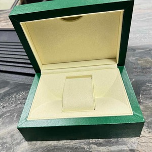 Boîte à montre pour homme de luxe verte, fabrication OEM directe d'usine, emballage cadeau en bois et cuir pour une seule montre, intérieur en velours PU, porte-bracelet - Product Image 3