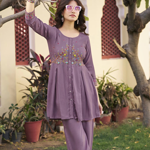 Vêtements de fête indiens et pakistanais Salwar Kameez imprimés en pure rayonne magnifiquement conçus - Product Image 1