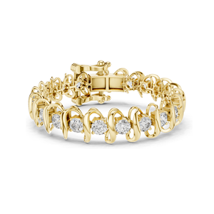 11 CT Lab Diamond <b>Bracelet</b> VVS-VS EF CVD Diamond, 18KT Gold, 14KT, 10KT Gold & 925 <b>Silver</b> Rose, Yellow, White Gold Options - Product Image 3