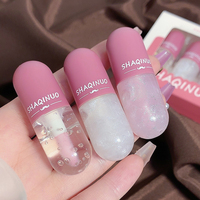 SHAQINUO ODM/OBM Set de Aceites Labiales con Brillo Efecto Agua en Caja, Hidratante, Voluminizador y con Destellos