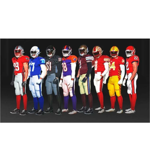 Camisetas de fútbol de equipo OEM personalizadas, estilo americano, número de nombre personalizado, tela de malla transpirable, ropa de juego a granel para clubes - Product Image 6