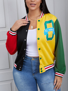 แจ็คเก็ตวาร์ซิตี้แบบกำหนดเองสำหรับผู้ชาย แจ็คเก็ตสตรีทแวร์ขนาดใหญ่ ปักลายเชนิลล์ ขายส่ง - Product Image 2