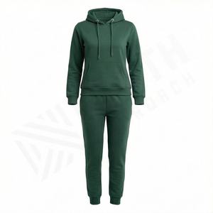 Chándal Deportivo Profesional de Invierno para Mujer, con Capucha, 100% Algodón, Color Sólido, Diseño 2 en 1, Transpirable, para Gimnasio y Running - Product Image 1