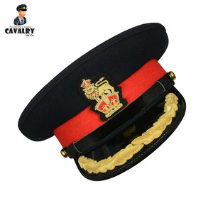 Gorra de pico de producto de la más alta calidad hecha a mano a precio razonable, gorras de pico de oficial para hombres de CAVALRY SKT COMPANY - Product Image 2