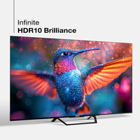 Téléviseur intelligent Android en gros 65/85 pouces 4K pour le gaming, écran QLED HD, logo personnalisé OEM, téléviseur noir avec boîtier Android, commande en gros