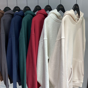 H5517 fabricante de ropa suministro al por mayor personalizado 360 Gsm polar forrado sudaderas con capucha de gran tamaño botón cuello sudaderas con capucha - Product Image 2