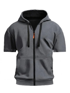 Sudadera con capucha de estilo Vintage personalizable para hombre con tejido de ganchillo, moda de invierno, cremallera, antiarrugas, cuello con capucha antiencogimiento - Product Image 3