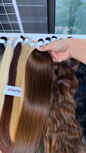 Extensiones de cabello a granel Producto de Venta caliente 2025 Color marrón 60cm liso natural 100% cabello vietnamita de alta calidad - Product Image 2