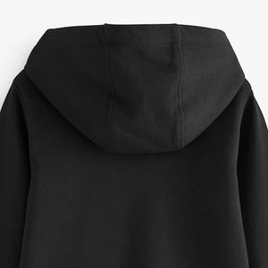 Fermeture éclair pour les acheteurs en gros, couleur unie avec logo personnalisé, coupe décontractée et tendance, manches longues et capuche 2026 - Product Image 5