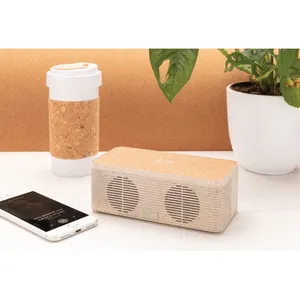 Eco-Friendly Smart Home <b>Wireless</b> Charger Speaker with Fiber Wheat Convenient and Sustainable Gadgets - Product Image 2
