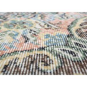 พรมขนสัตว์ถักมือสไตล์วินเทจ สีเบจ-น้ำตาล ลายเหรียญสี่เหลี่ยมผืนผ้า สำหรับตกแต่งบ้าน ห้องนั่งเล่น รุ่น Pae-3288 ผลิตด้วยเทคนิคการทำมือ - Product Image 3