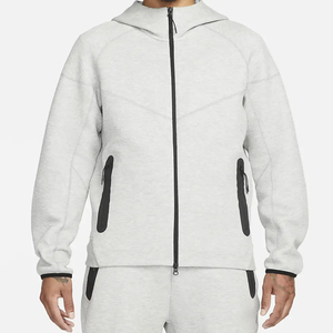 Sudadera con capucha elegante de algodón polar para hombre Diseño liso personalizado con cremallera de cara completa La mejor calidad Pakistán Hecho para el invierno - Product Image 1