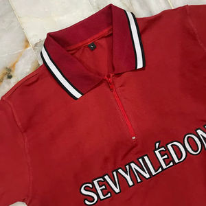 ชุดเสื้อโปโลสำหรับผู้ชายแบบลำลองใหม่2025เสื้อยืดสั้นมีซิปผ้าถักพิมพ์ลายสำหรับฤดูร้อน - Product Image 1