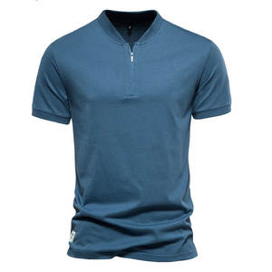 Meilleures ventes de t-shirts d'été à manches courtes pour hommes taille personnalisée 100% coton avec un motif uni au design élégant - Product Image 1