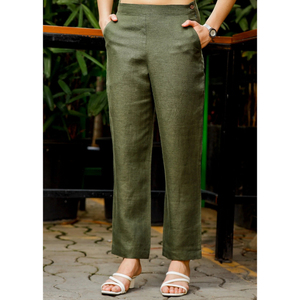Pantalon en lin pour femme avec coupe décontractée Léger respirant pour temps chaud Style traditionnel pour les fêtes en été Hiver - Product Image 1