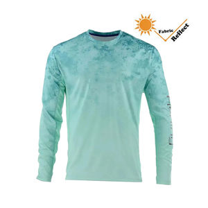 UPF 50+ Sun Protection Moisture Wicking Men's <b>Long</b> <b>Sleeve</b> <b>Mesh</b> Uv Sun Shirts Rash Guard Fishing Shirts - Product Image 3