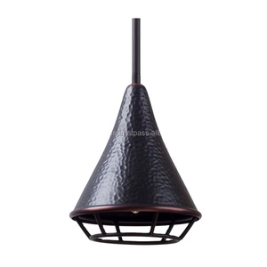 Metal Iron Black Finished Hammered <b>Loft</b> Pendant With Bottom Cage Design Pendant Lamp Living Room Decorative Pendant Lamp - Product Image 1