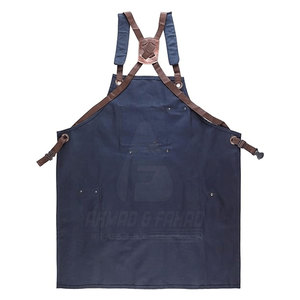 Full Coverage Comfortable <b>Leather</b> Vest <b>Apron</b> Men Heavy Duty Adjustable Workshop Chef BBQ Protective - Product Image 3