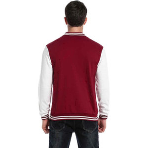 Blouson de baseball universitaire personnalisé de haute qualité OEM Varsity Letterman pour hommes manches en cuir grande taille en toile haute - Product Image 2