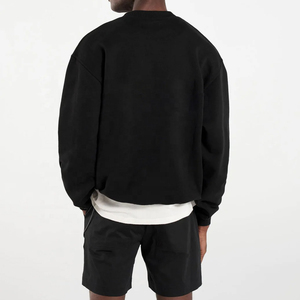 Sweat-shirt unisexe surdimensionné de luxe 380 g/m² en molleton français lourd, imprimé, brodé, logo personnalisé, sweat-shirts hip-hop, automne - Product Image 2
