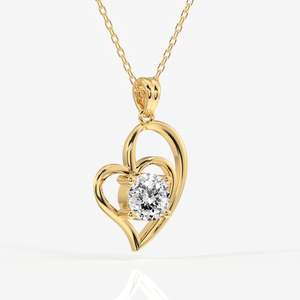 Colgante de Diamante Cultivado en Laboratorio con Corte Portugués, Oro de 9k, para Regalo - Product Image 2