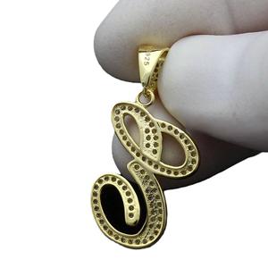 Colgante con Letra del Alfabeto, Colgante de Diamante Moissanite sin Cadena, Plata de Ley 925, Estilo Iced Out, Regalo de Cumpleaños, Colgante con Letra - Product Image 2