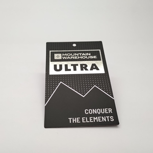 Timbre à chaud feuille d'argent étiquette volante noire étiquette de balançoire en papier Cert recyclé pour la conception de la mode tache UV marque de carte d'affichage brillante - Product Image 4