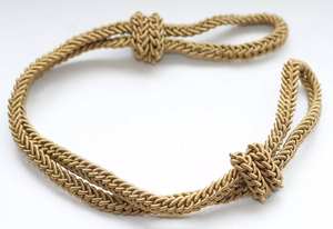 Top Quality 2025 Factory Made Custom Ceremonial Uniform Officers Best Selling Cap <b>Cord</b> Chin Straps for Sale Made of Pakistan - Product Image 3