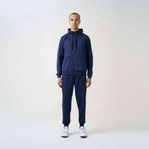 Mens Tech Fleece Navy Tracksuit Lightweight and Breathable Two-Piece <b>Set</b> for Running, Gym Workouts, and Casual Everyday Wear - Product Image 1