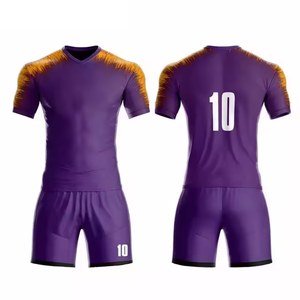 Uniforme de Fútbol Azul Liso con Sublimación Personalizada, Venta Caliente, Personaliza Tu Propio Conjunto de Uniforme de Fútbol - Product Image 6