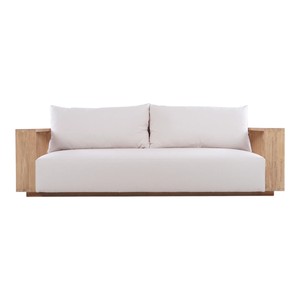 Juego de Muebles de Jardín de Madera de Teca Moderna para Hotel, Estilo Rústico, Sofá de 2 Plazas, Muebles de Exterior Ecológicos, Sofá de Patio Desmontable - Product Image 6