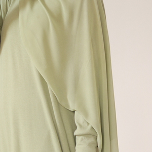 ราคาโรงงาน ขายดี คุณภาพสูง ชุดเดรสยาวผ้าชีฟองเรียบง่าย สไตล์มุสลิม สำหรับสวมใส่ในวันอีดและละหมาด ชุด 2 ชิ้น เสื้อผู้หญิง 100% - Product Image 3