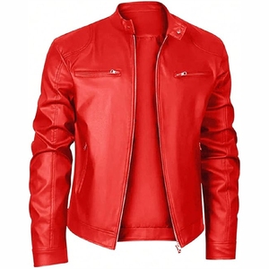 Nouveau 2025 Top vente automne hiver hommes décontracté fermeture éclair sur mesure veste en cuir moto veste - Product Image 4