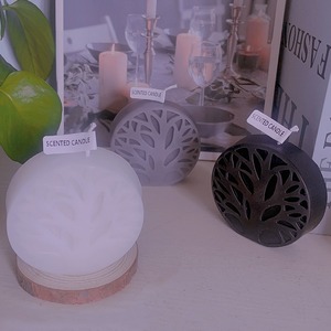 TOOWIN Tree of Life Scented <b>Candle</b>, Flat Round Tree Graphic Home Decor - Product Image 4