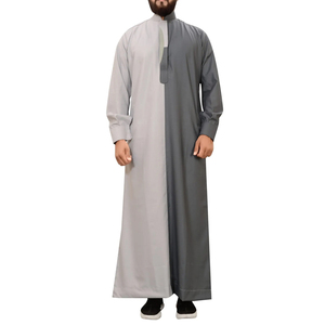 Algodón de hombre islámico saudita Thobe Jubba-Manga larga Tamaño personalizable/Color antiarrugas y transpirable Venta caliente - Product Image 1