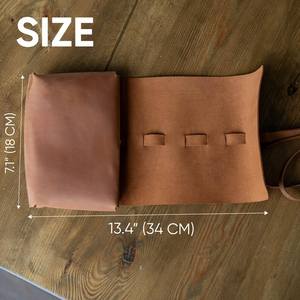 Étui à cordon en cuir personnalisé Chargeur en cuir Roll Up Tech Organizer Câble de voyage Cordon personnalisé LCH-0029 - Product Image 4