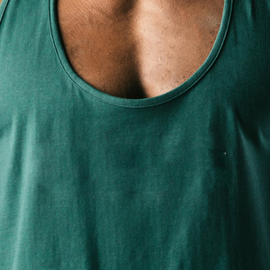 Camiseta sin mangas personalizada de 360g de algodón + poliéster de gran tamaño con borde crudo lavado con gofres, ropa de calle transpirable para estilo informal - Product Image 6