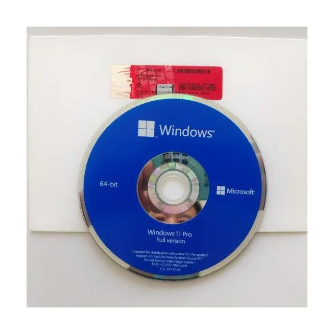 Ms Windows 11 Professionele Dvd-Pakket (1 Pc/Gebruiker, Levenslange Geldigheid) Oem Versie 64/32 Bit