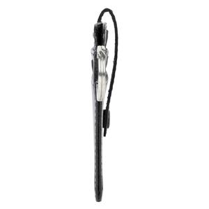 Portatarjetas RFID genuino de cuero negro de moda informal para hombre con 4 bolsillos para tarjetas, 1 bolsillo central y un llavero - Product Image 2